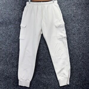 Nike Sportswear Club Fleece Cargo Sweatpants Mens Medium Off White Joggers M
